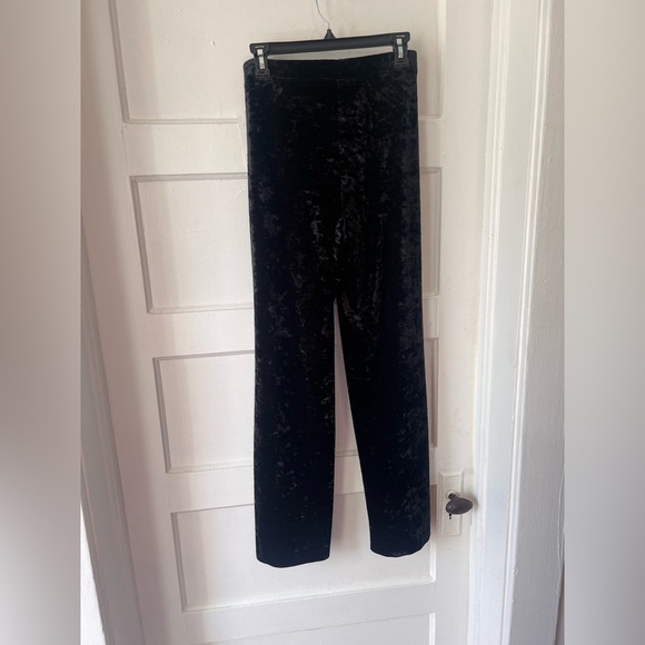 New! ($98 retail) Karen Kane Luxe Black Velvet Trousers size small NWT - Picture 3 of 3
